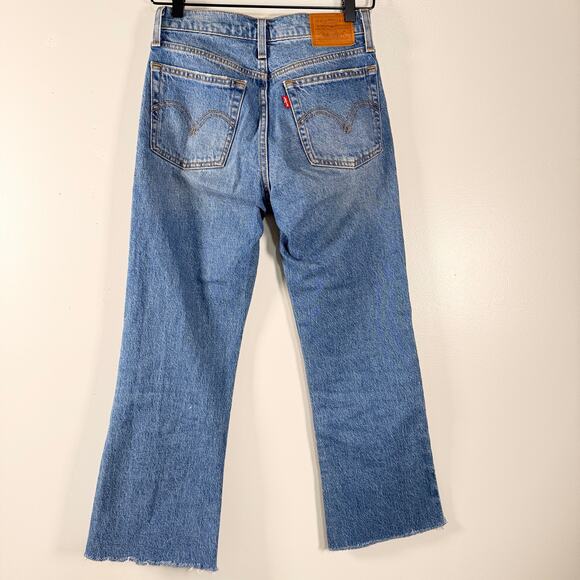 Levi's Premium Wedgie Bootcut Jeans Medium Wash High Waist Womens Size W24 L32 - Picture 7 of 13